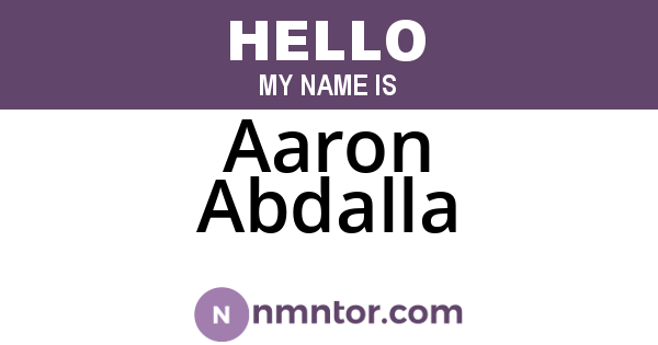 Aaron Abdalla