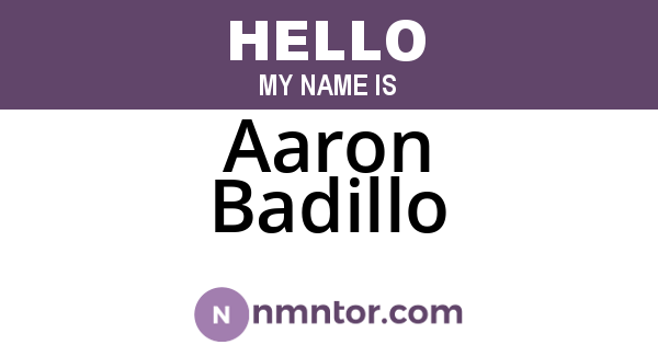 Aaron Badillo