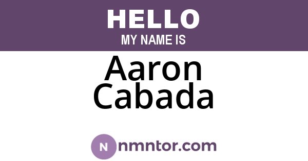 Aaron Cabada
