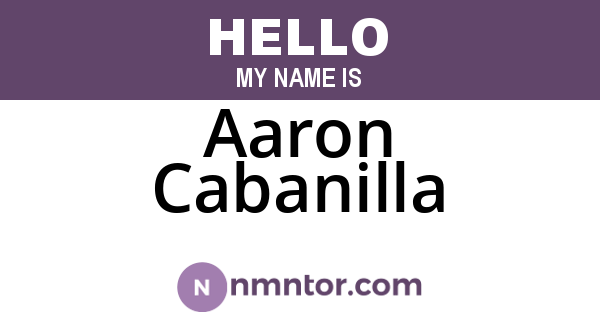 Aaron Cabanilla