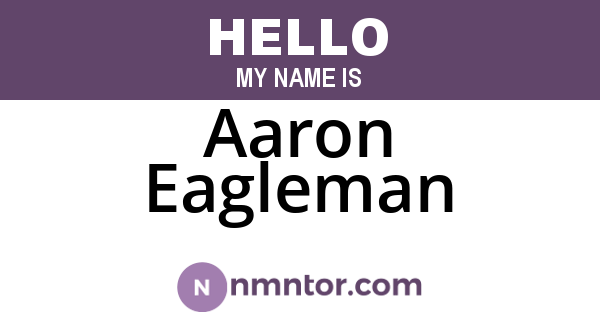 Aaron Eagleman