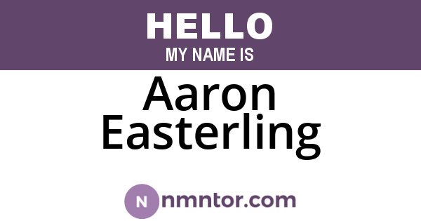 Aaron Easterling