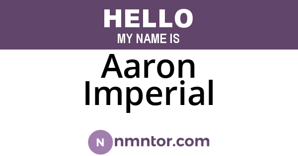 Aaron Imperial