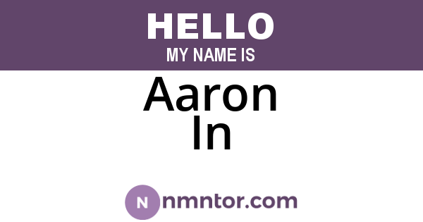 Aaron In