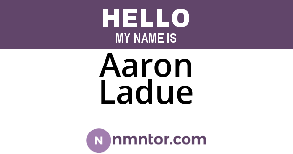 Aaron Ladue