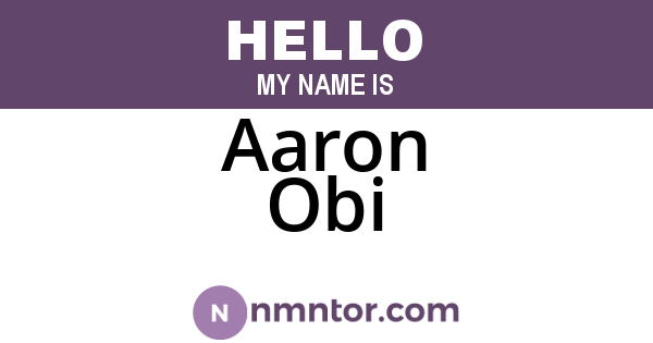 Aaron Obi