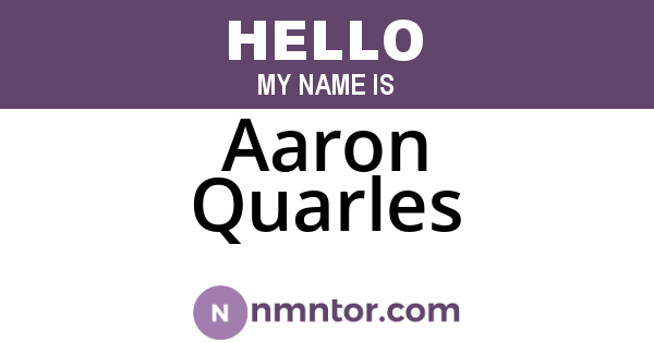 Aaron Quarles