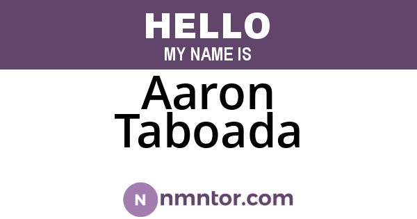 Aaron Taboada