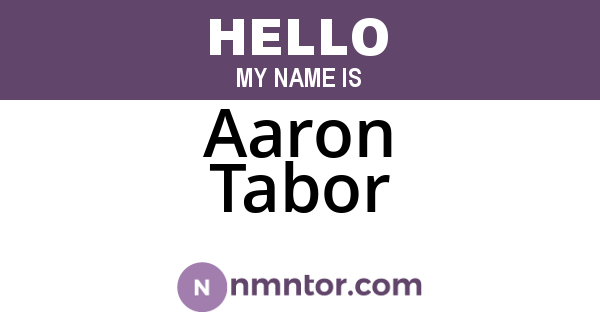 Aaron Tabor