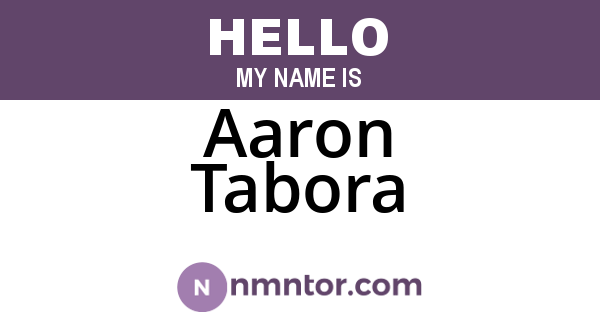 Aaron Tabora
