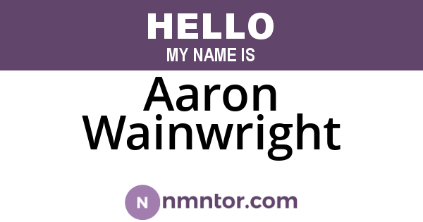 Aaron Wainwright