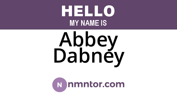 Abbey Dabney