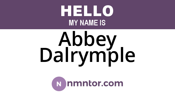 Abbey Dalrymple