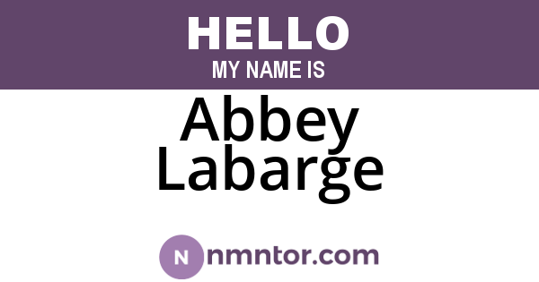 Abbey Labarge