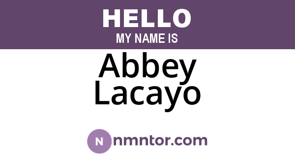 Abbey Lacayo