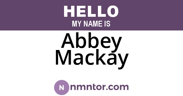 Abbey Mackay
