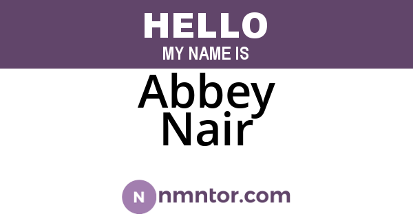 Abbey Nair
