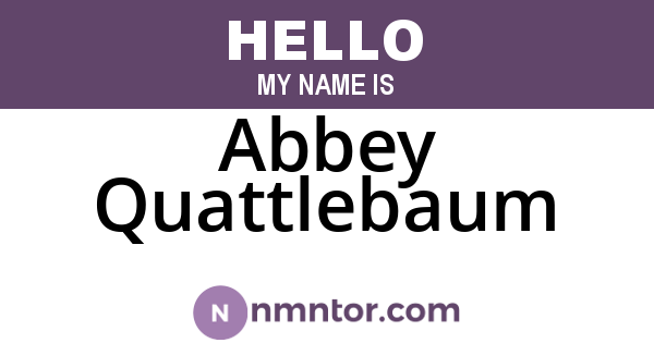 Abbey Quattlebaum
