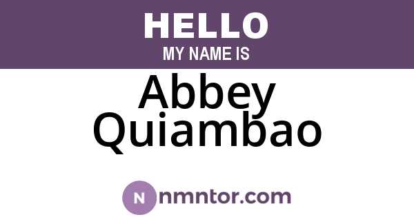 Abbey Quiambao