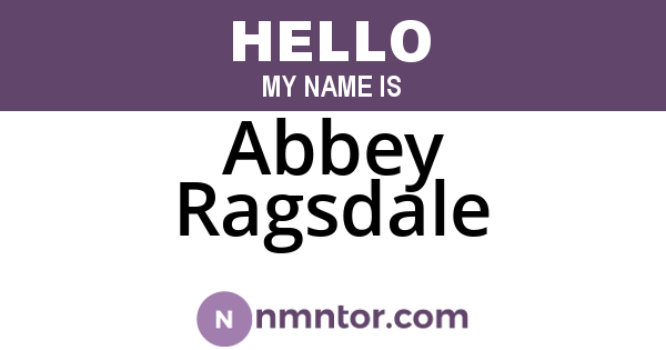 Abbey Ragsdale