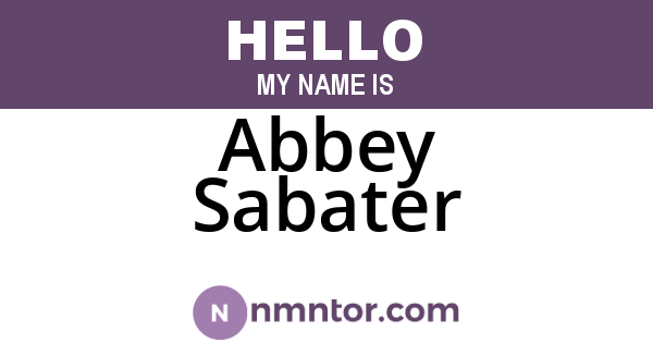 Abbey Sabater