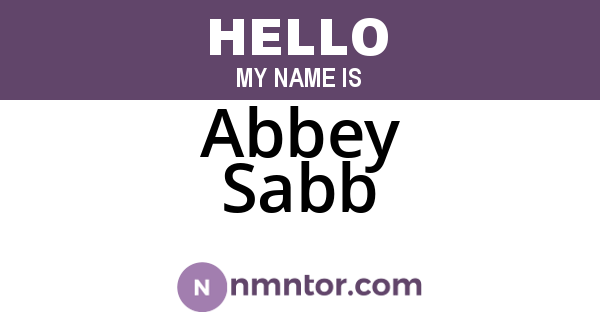 Abbey Sabb