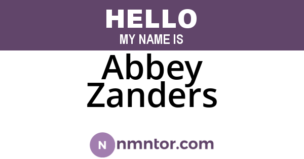 Abbey Zanders