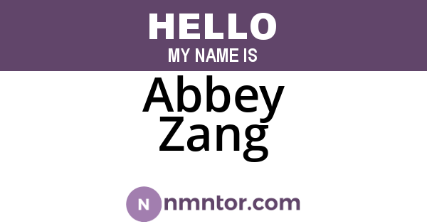 Abbey Zang