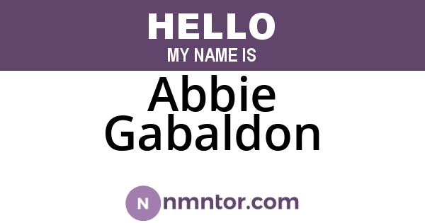 Abbie Gabaldon
