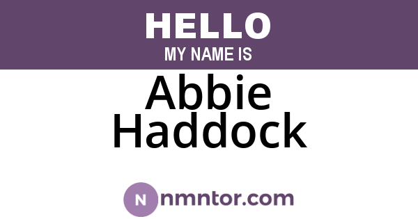 Abbie Haddock