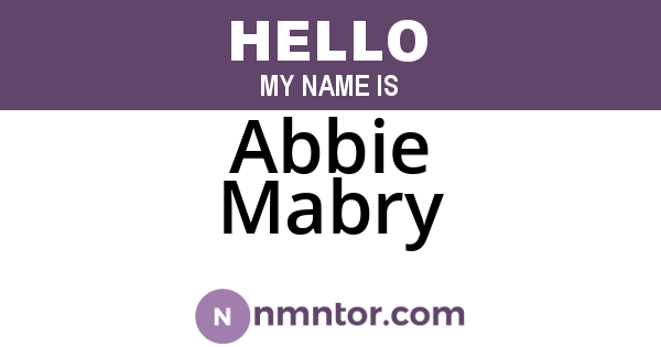 Abbie Mabry