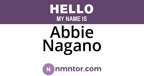Abbie Nagano