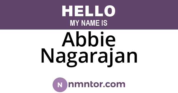 Abbie Nagarajan