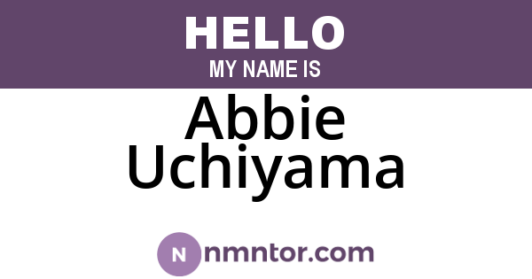 Abbie Uchiyama