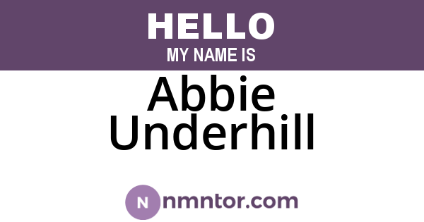 Abbie Underhill