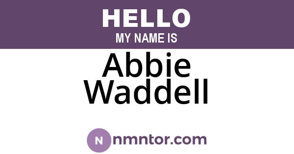 Abbie Waddell