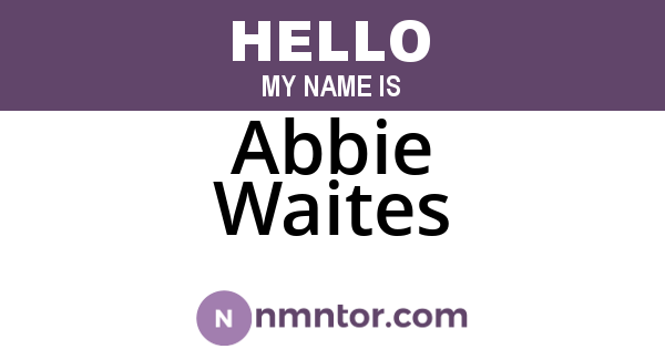 Abbie Waites