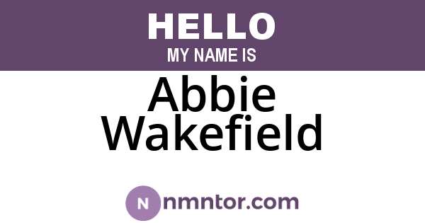 Abbie Wakefield