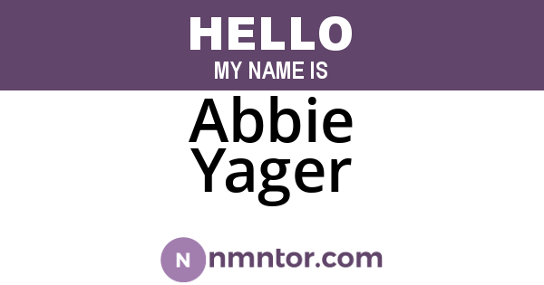 Abbie Yager
