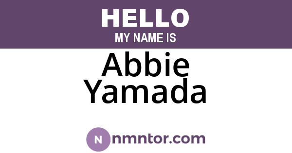 Abbie Yamada