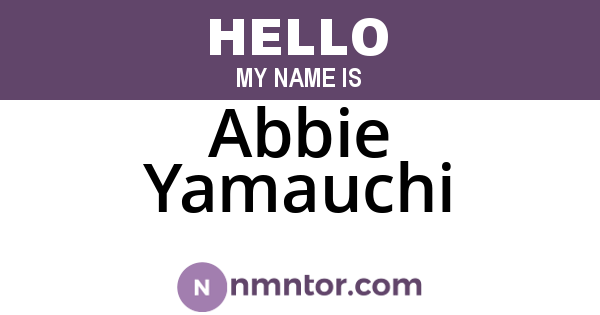 Abbie Yamauchi