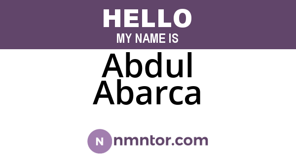 Abdul Abarca