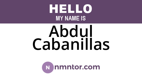 Abdul Cabanillas