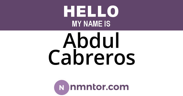 Abdul Cabreros