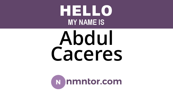 Abdul Caceres