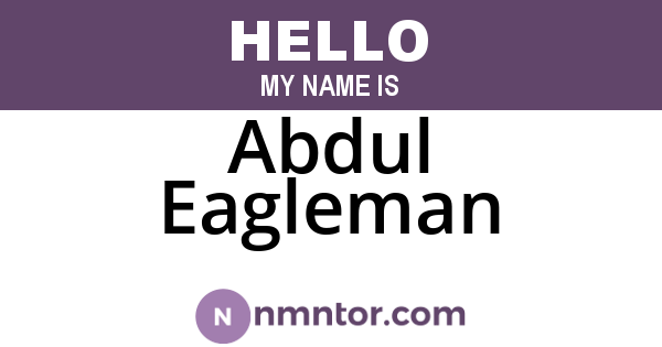 Abdul Eagleman