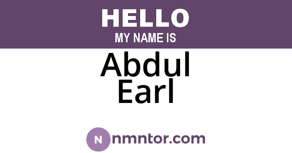 Abdul Earl