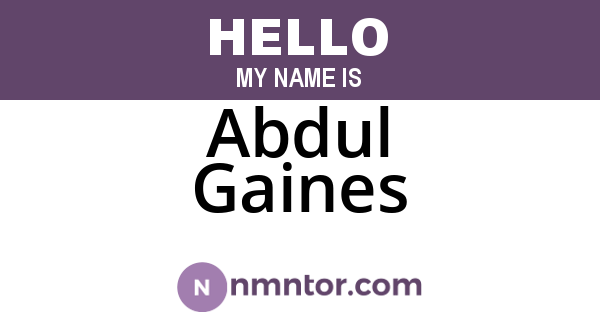 Abdul Gaines