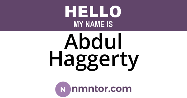 Abdul Haggerty