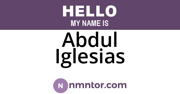 Abdul Iglesias
